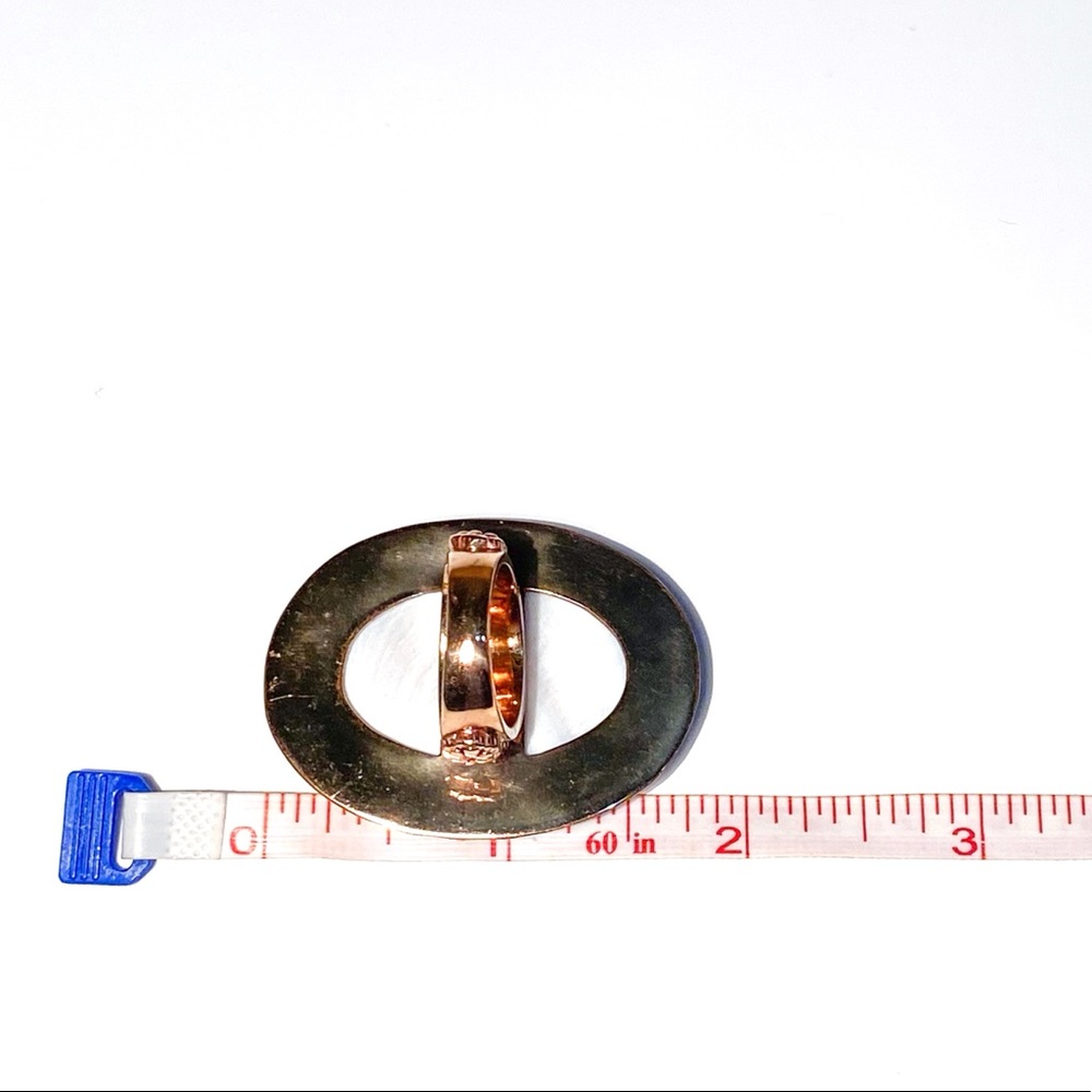 Amy Kahn Russell Bronze Ring with Hand-painted Oval Floral Center, Oversized - Picture 14 of 15